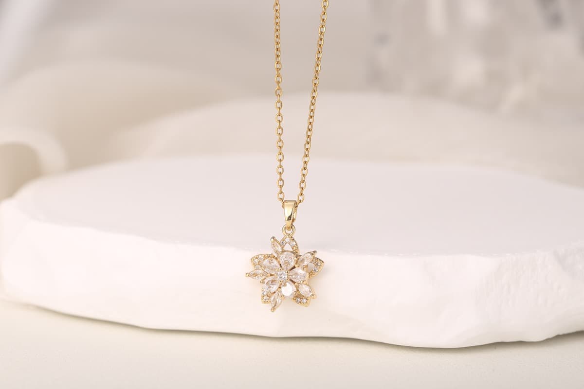 Elegant Circle Zircon Drop Earrings 18K Gold Plated