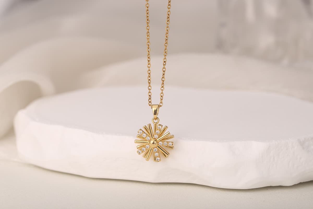 Elegant Circle Zircon Drop Earrings 18K Gold Plated thumbnail 6