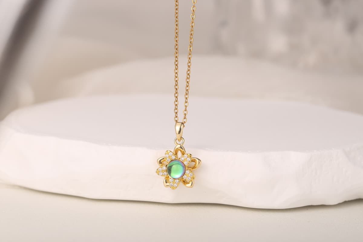 Statement Multi-Pendant Zircon Necklace 18K Gold Plated thumbnail 6