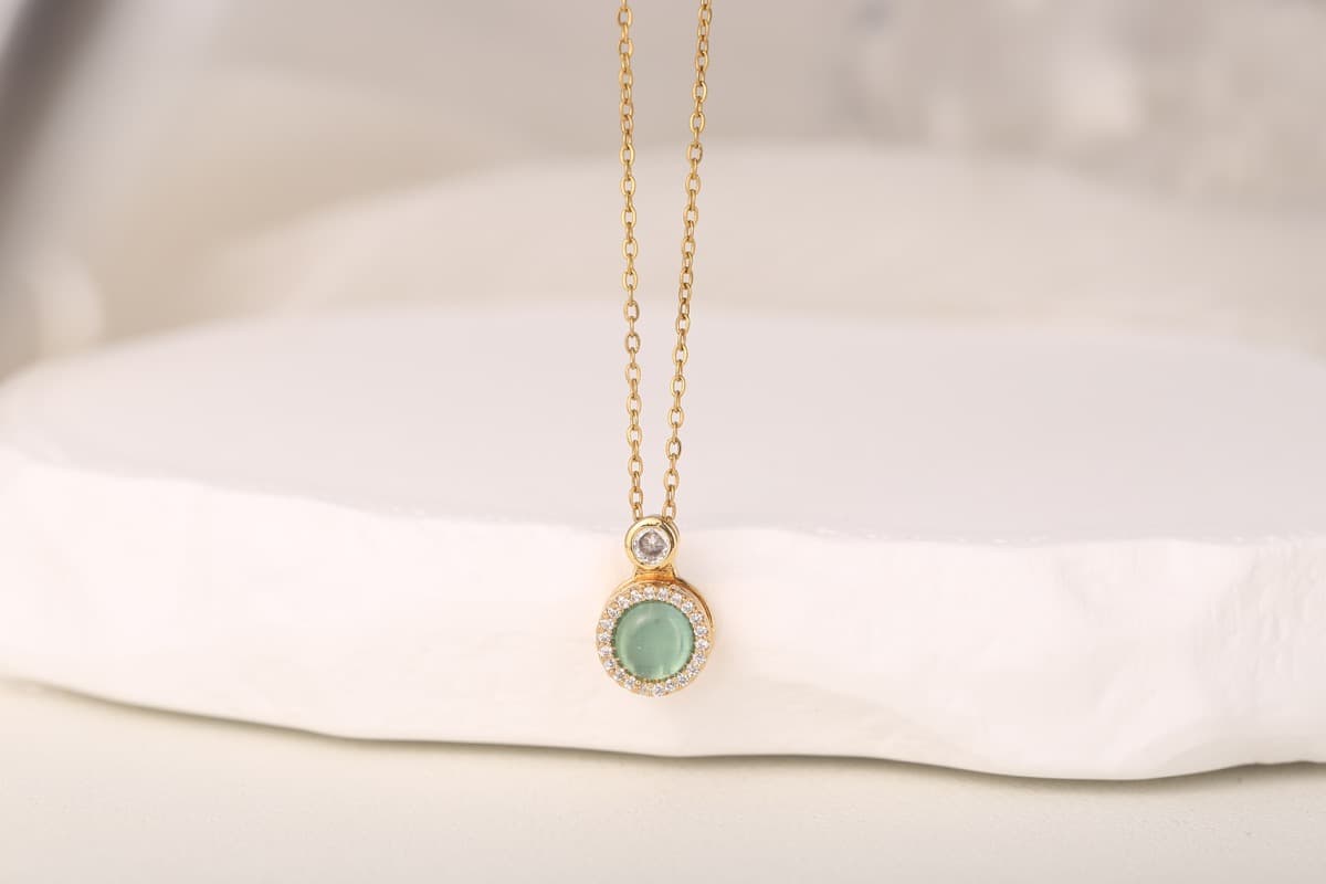 Statement Multi-Pendant Zircon Necklace 18K Gold Plated thumbnail 7