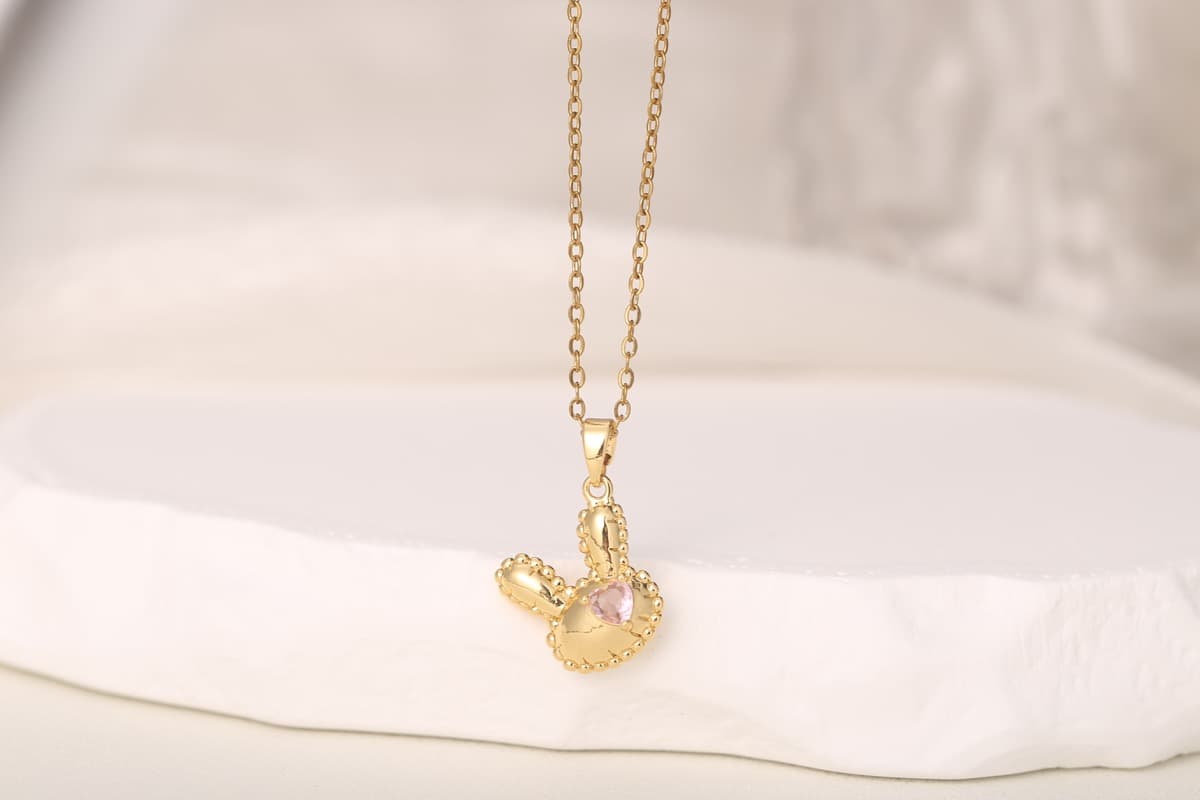 Classic Cross Zircon Pendant Necklace 18K Gold Plated thumbnail 5