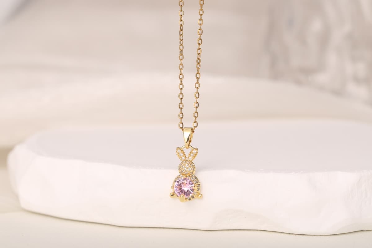 Classic Cross Zircon Pendant Necklace 18K Gold Plated thumbnail 9