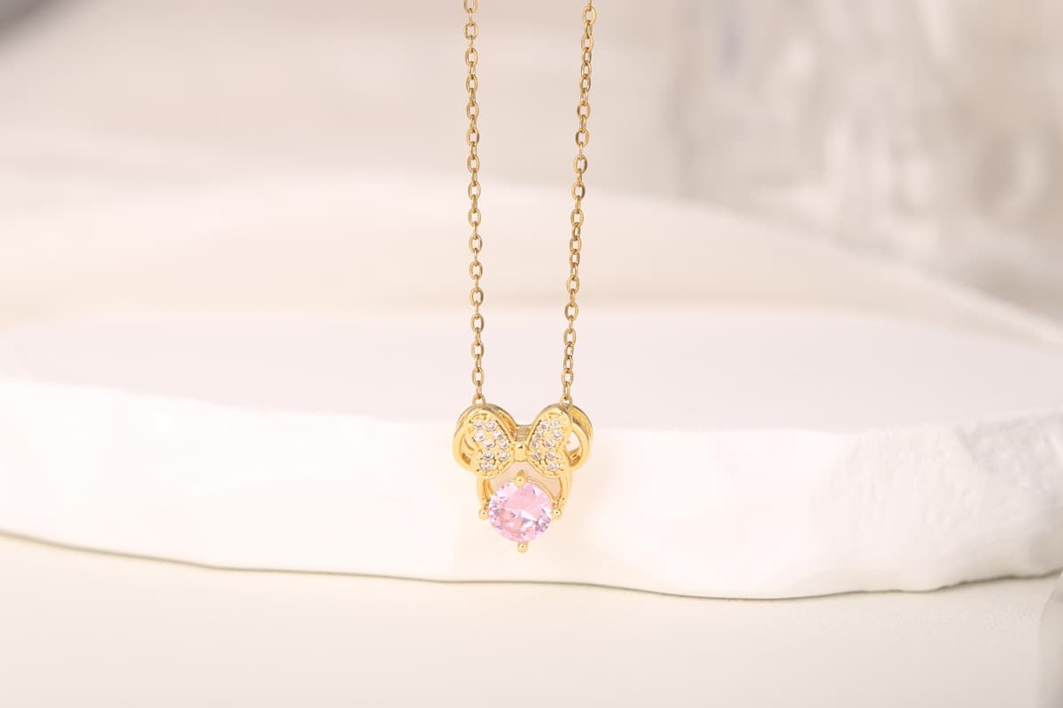 Elegant Teardrop Zircon Pendant Necklace 18K Gold Plated thumbnail 2
