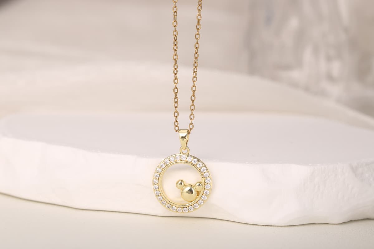 Elegant Teardrop Zircon Pendant Necklace 18K Gold Plated thumbnail 7