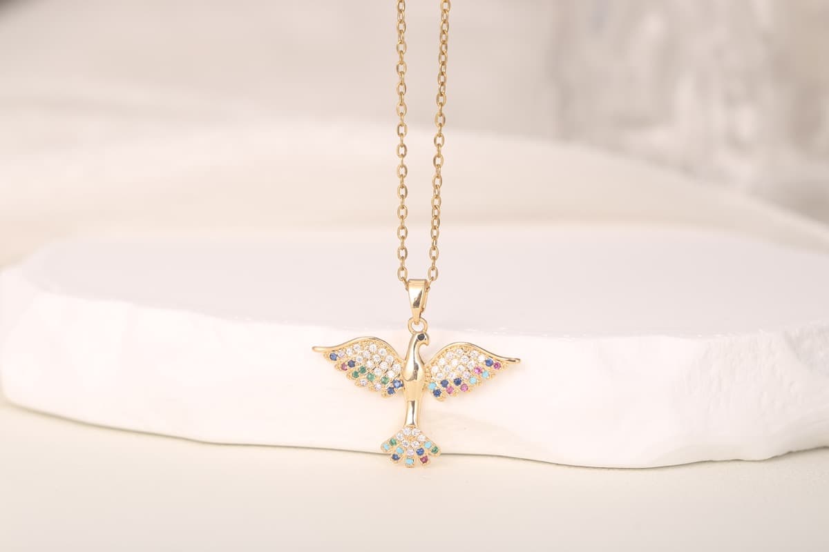 Romantic Heart Zircon Link Bracelet 18K Gold Plated thumbnail 8