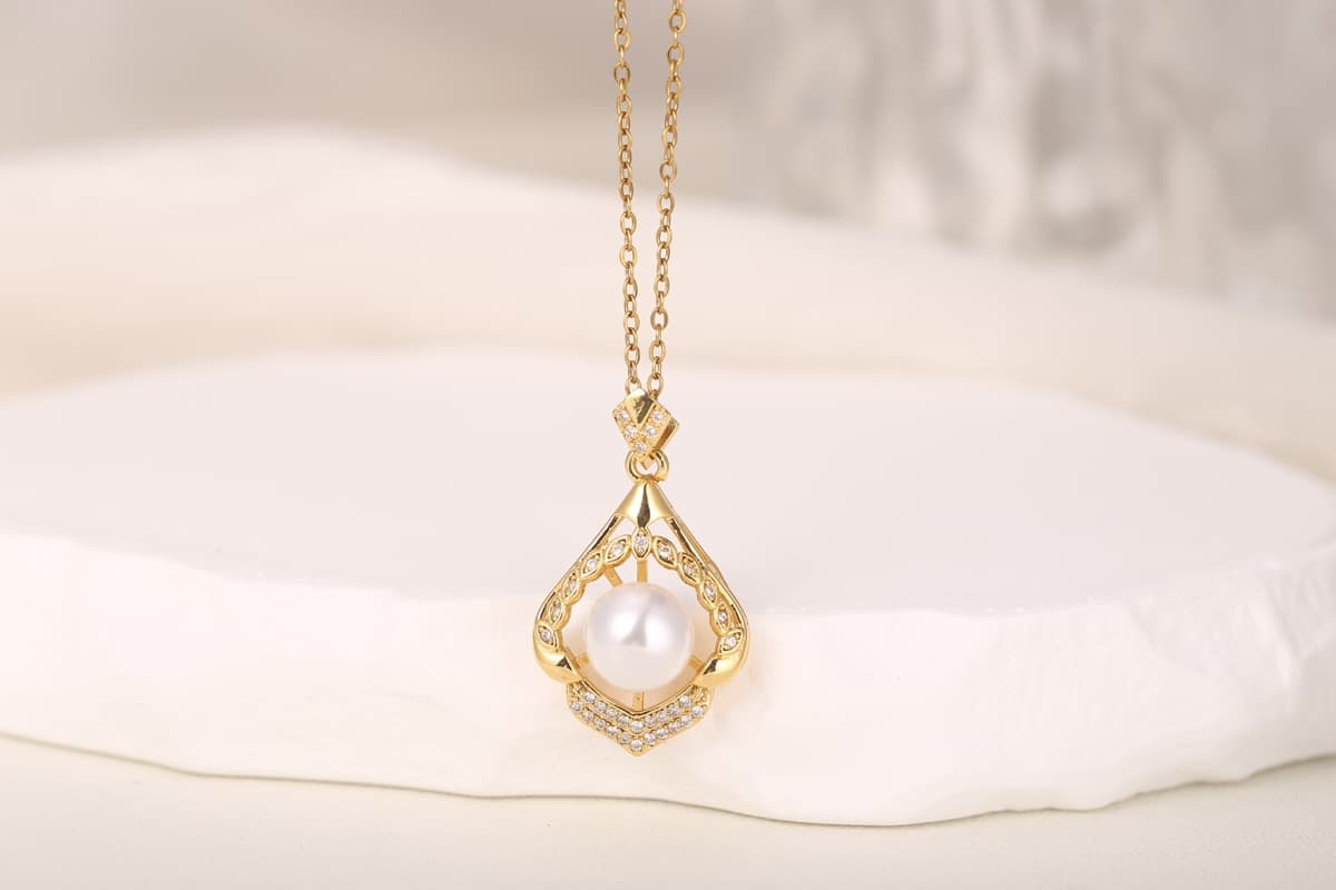 Statement Multi-Stone Zircon Pendant Necklace 18K Gold Plated
