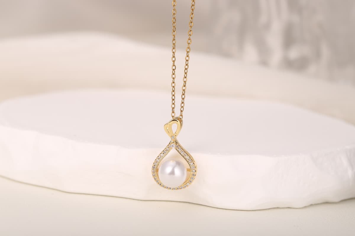 Statement Multi-Stone Zircon Pendant Necklace 18K Gold Plated thumbnail 2
