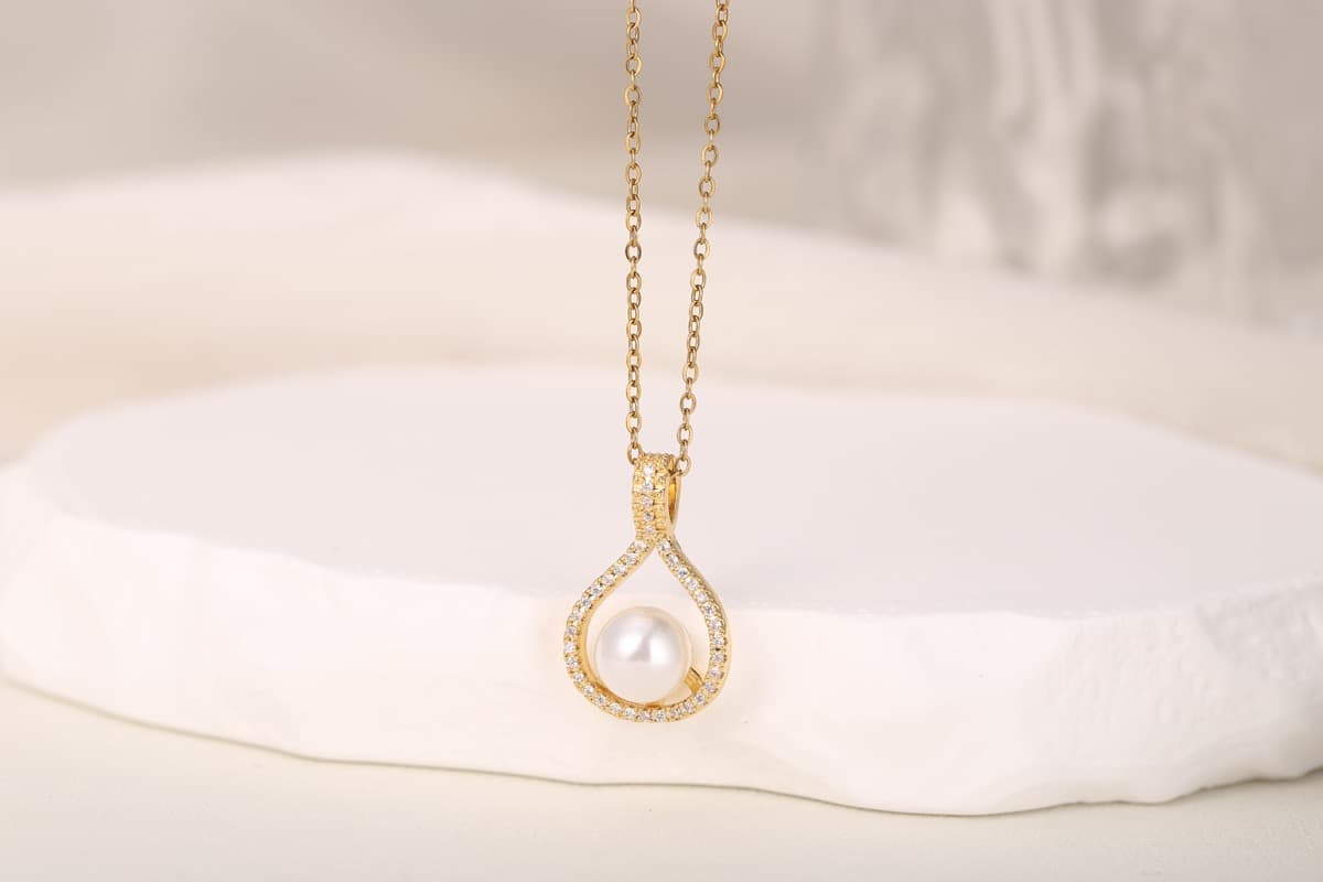 Statement Multi-Stone Zircon Pendant Necklace 18K Gold Plated thumbnail 3