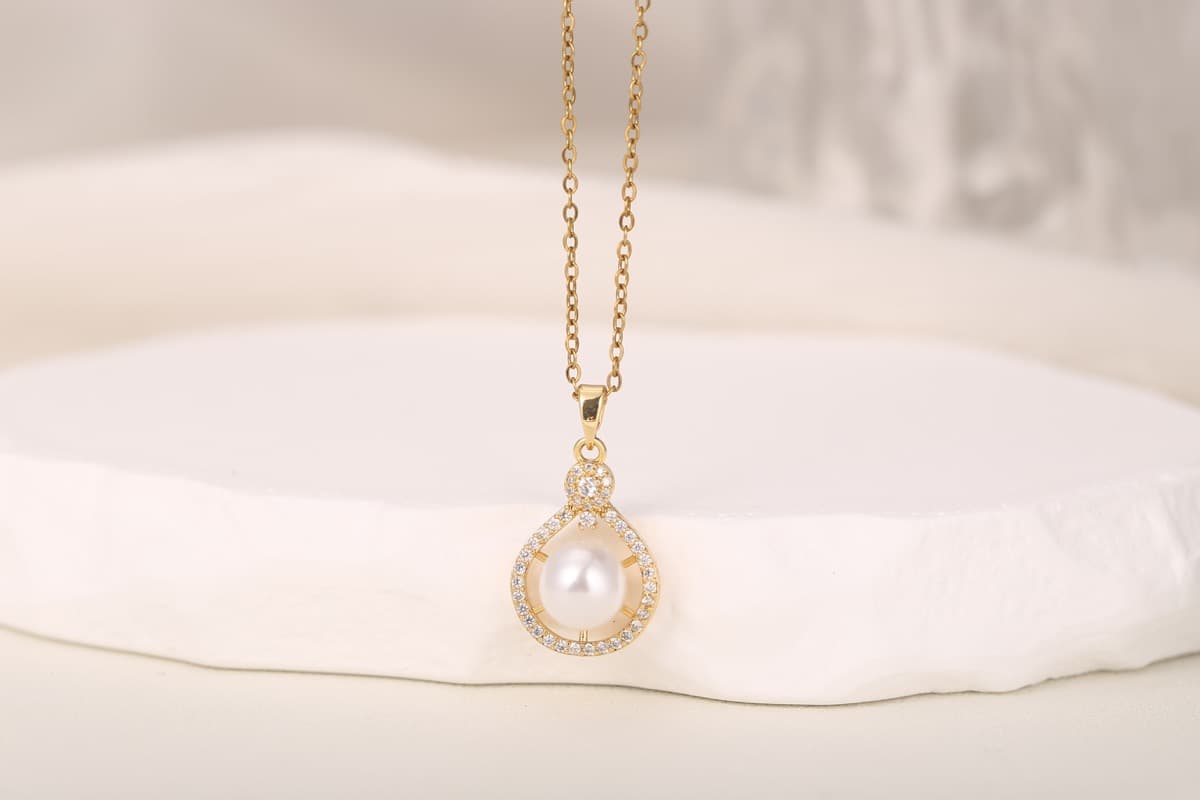 Statement Multi-Stone Zircon Pendant Necklace 18K Gold Plated thumbnail 5