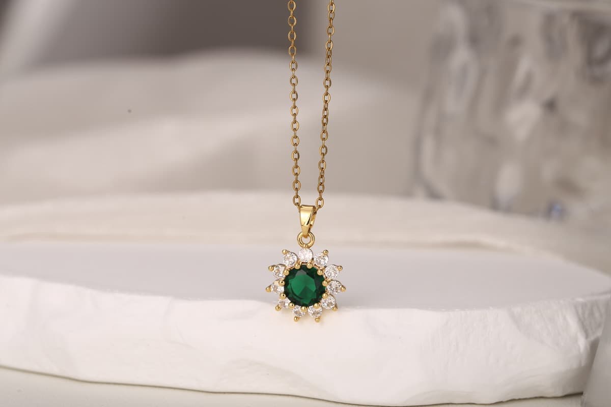 Elegant Multi-Layer Teardrop Zircon Necklace 18K Gold Plated thumbnail 3