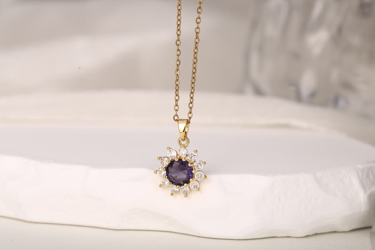 Elegant Multi-Layer Teardrop Zircon Necklace 18K Gold Plated thumbnail 4