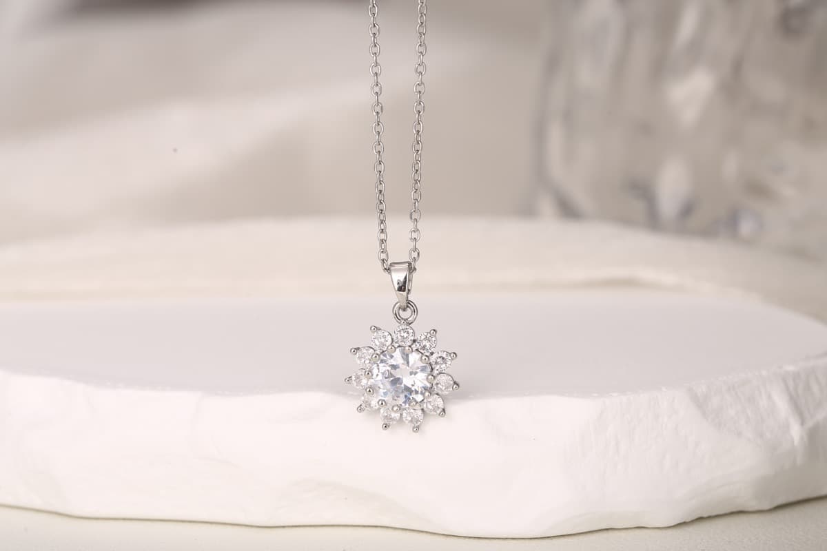 Elegant Multi-Layer Teardrop Zircon Necklace 18K Gold Plated thumbnail 5