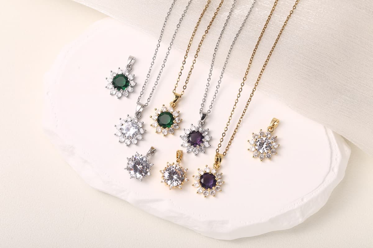 Elegant Multi-Layer Teardrop Zircon Necklace 18K Gold Plated thumbnail 9