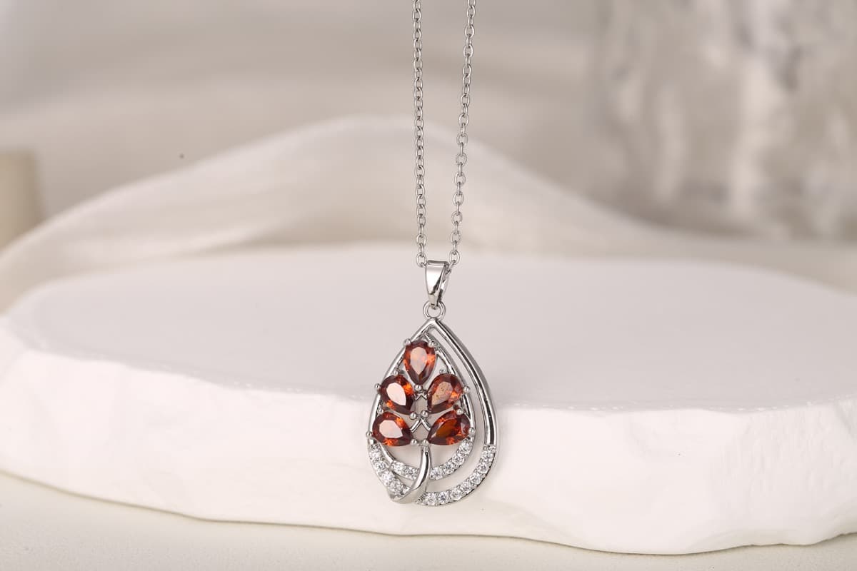 Statement Fan Zircon Pendant Necklace 18K Gold Plated thumbnail 19