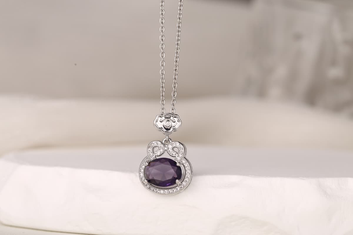 Elegant Teardrop Zircon Pendant Necklace 18K Gold Plated thumbnail 7