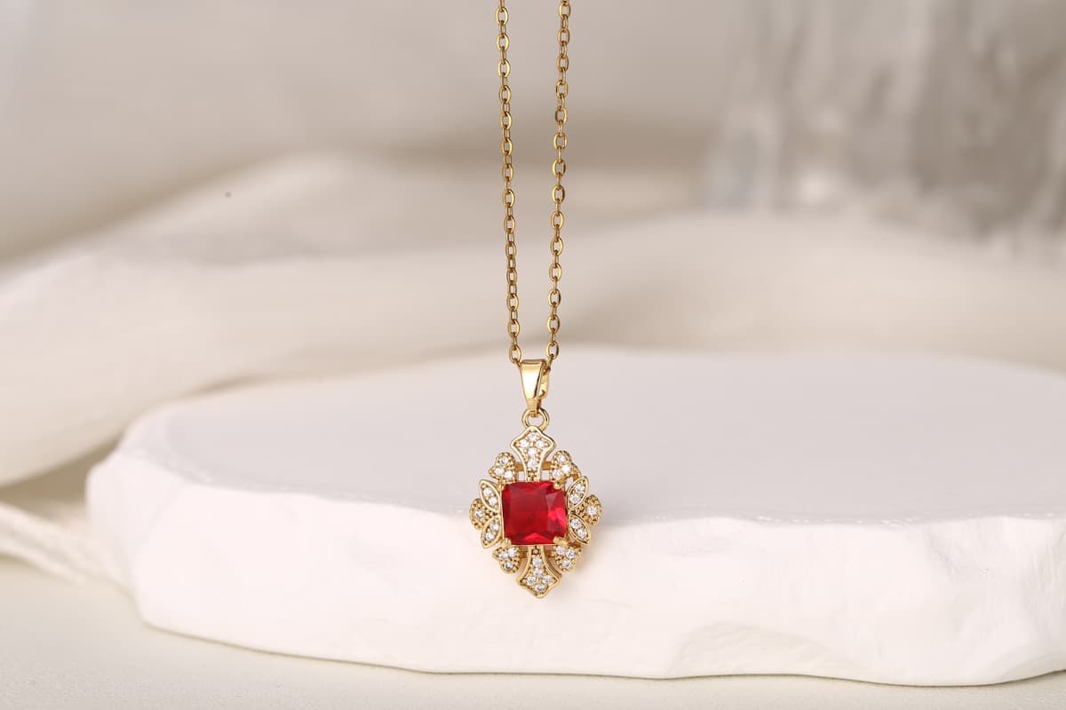Romantic Bow Multi-Strand Zircon Necklace 18K Gold Plated thumbnail 2