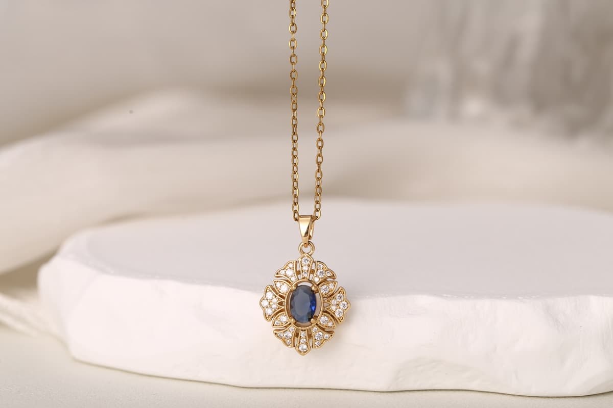 Romantic Bow Multi-Strand Zircon Necklace 18K Gold Plated thumbnail 7