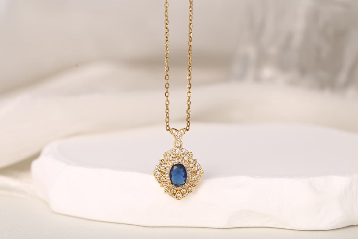 Romantic Bow Multi-Strand Zircon Necklace 18K Gold Plated thumbnail 10