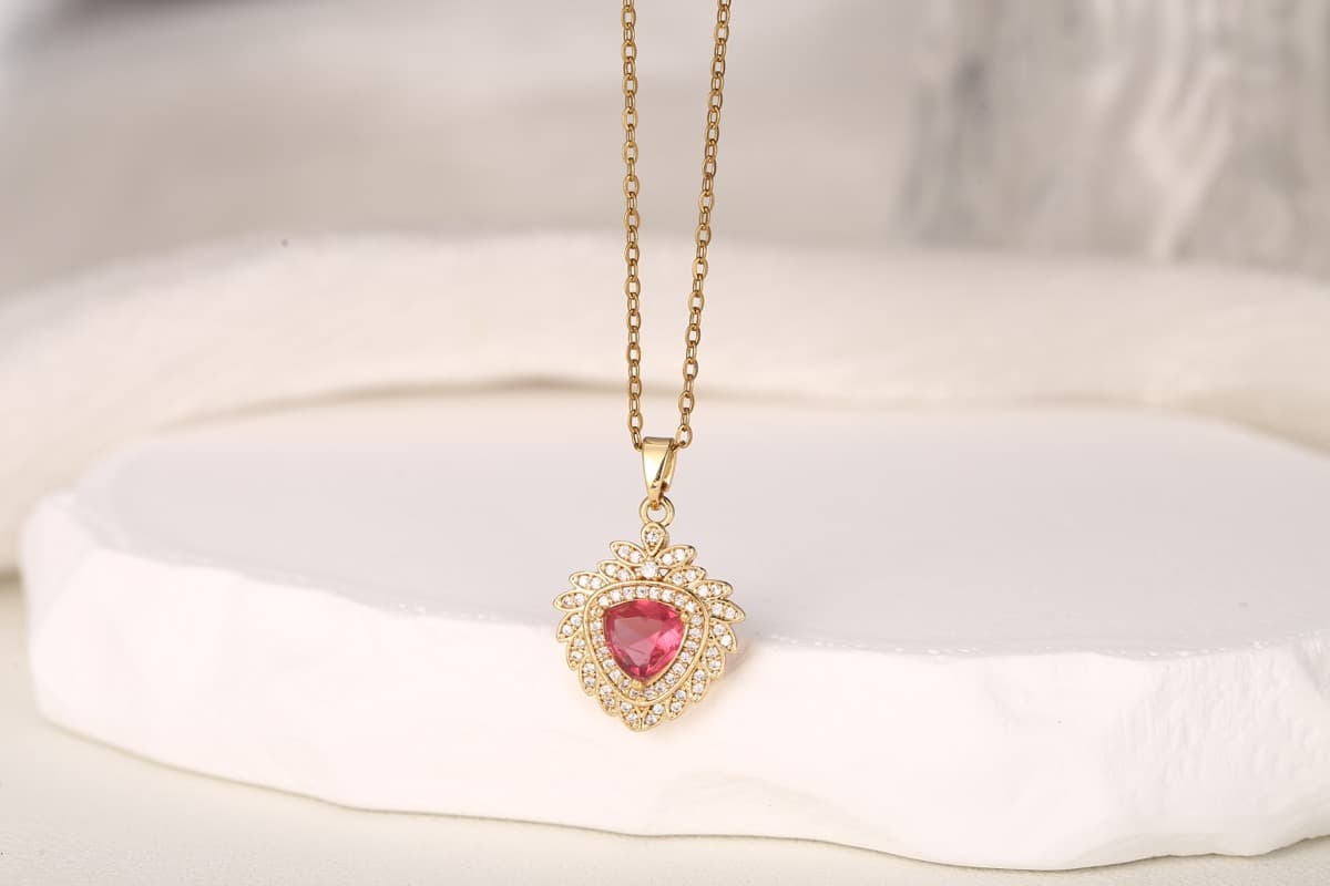Minimalist Bar Zircon Pendant Necklace Gold Plated