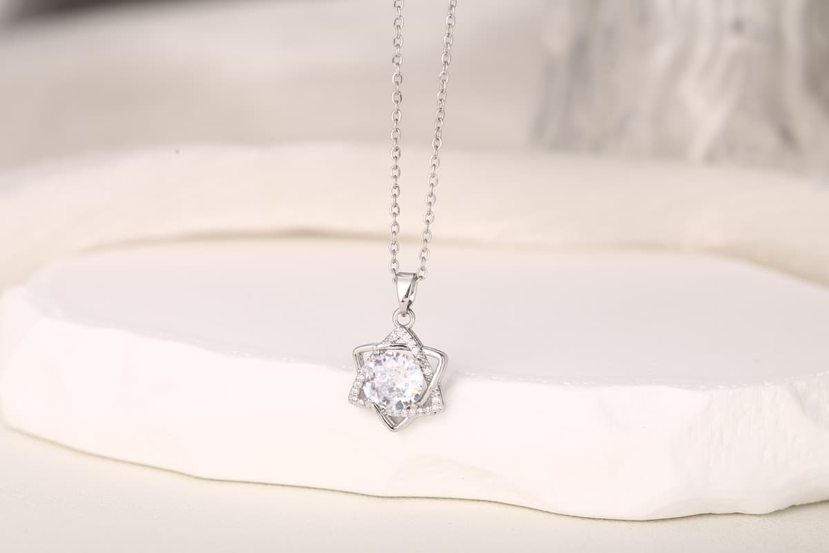 Romantic Heart Zircon Pendant Necklace 18K Gold Plated thumbnail 19