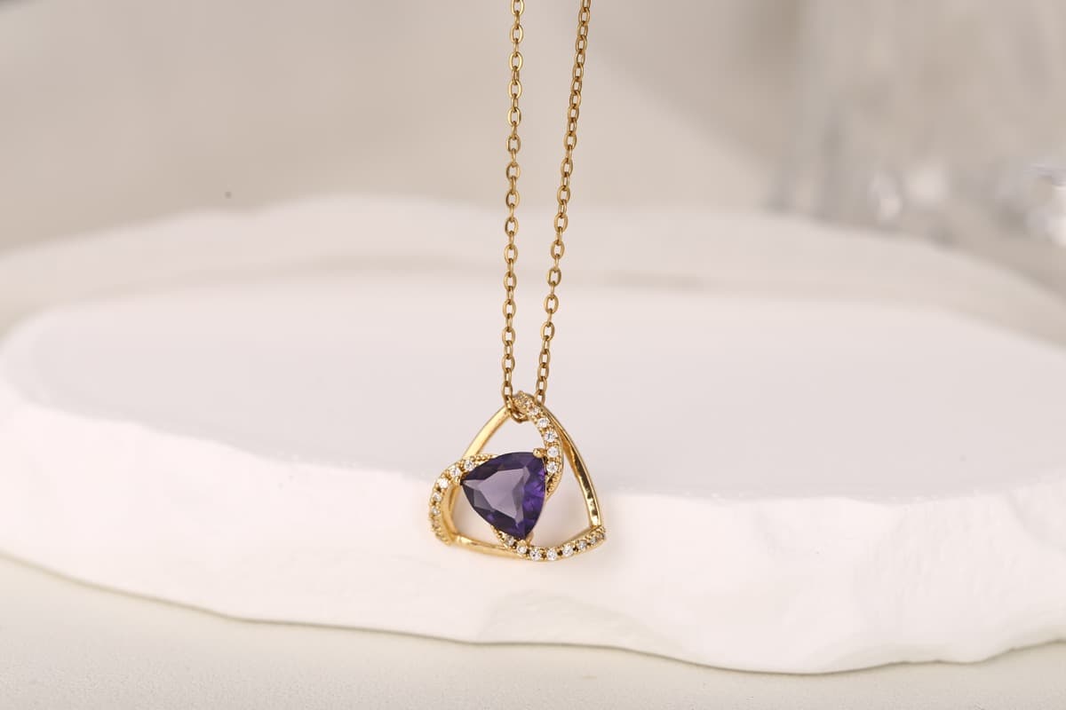 Elegant Teardrop White Zircon Pendant Necklace 18K Gold Plated thumbnail 10