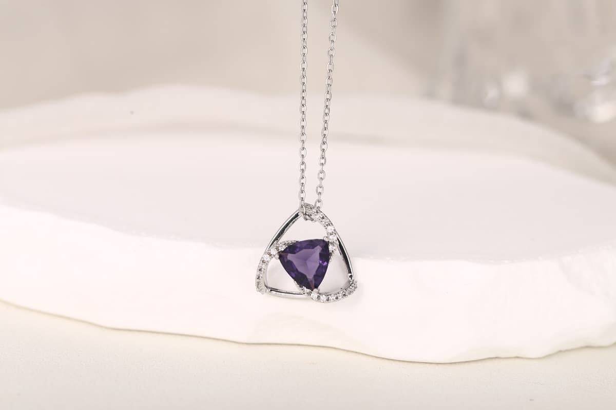 Elegant Teardrop White Zircon Pendant Necklace 18K Gold Plated thumbnail 11