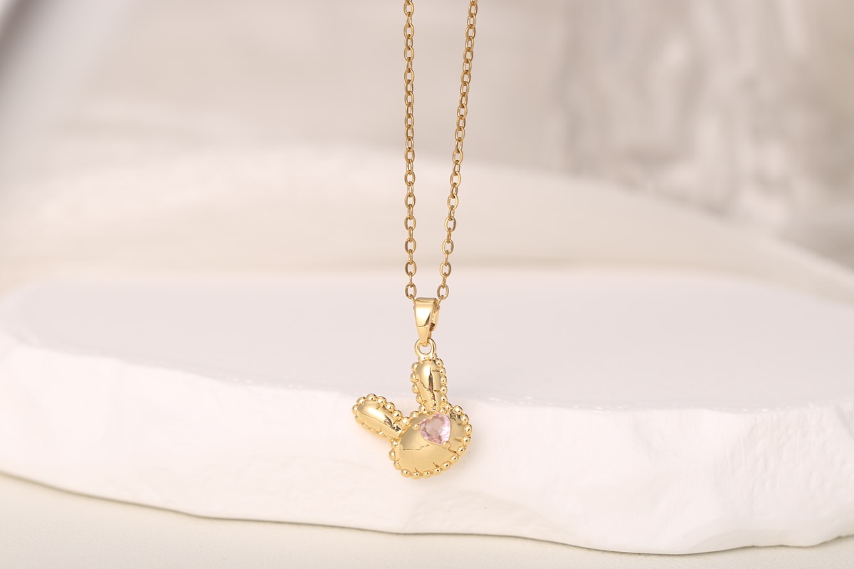 Classic Cross Zircon Pendant Necklace 18K Gold Plated thumbnail 5