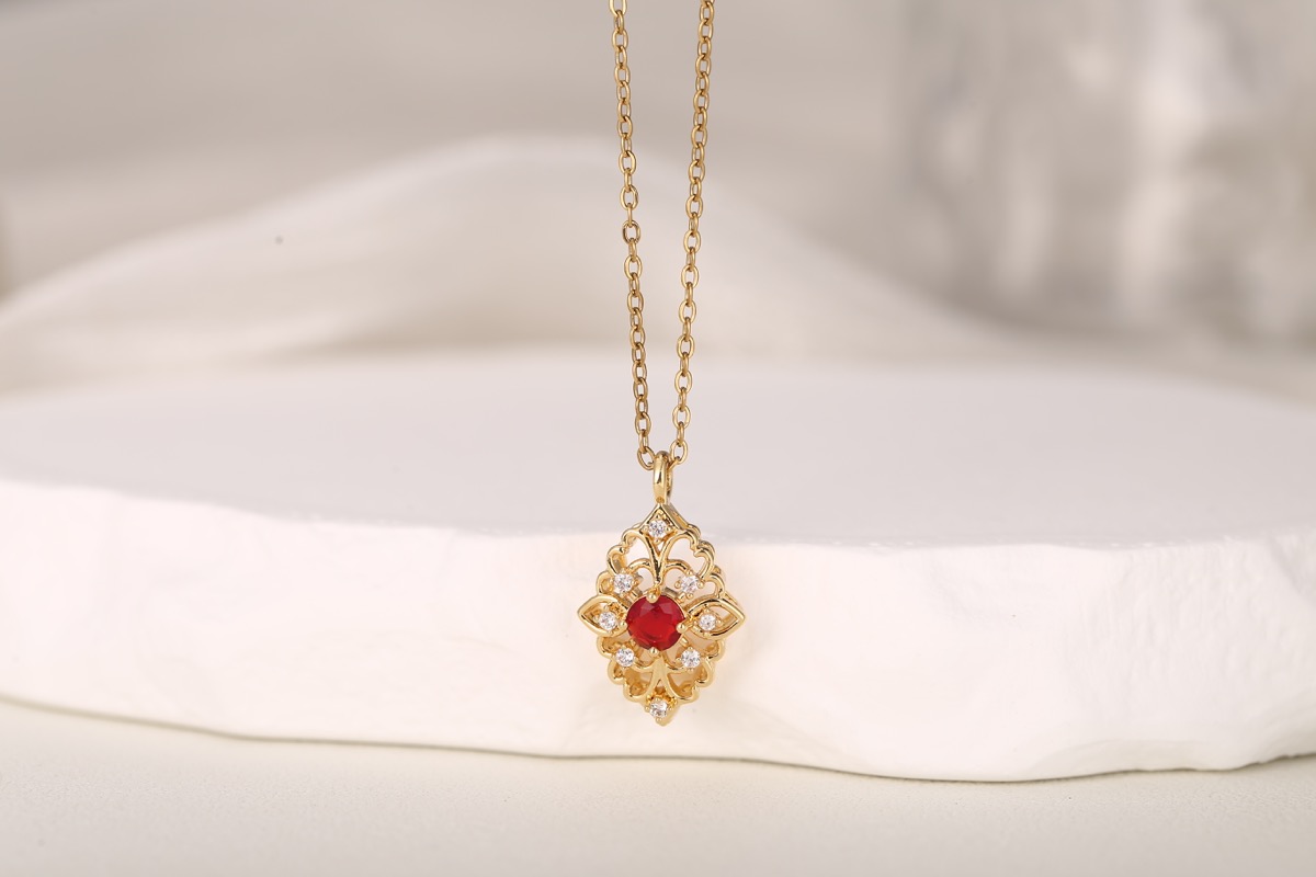 Charming Bow Knot Zircon Necklace 18K Gold Plated thumbnail 10