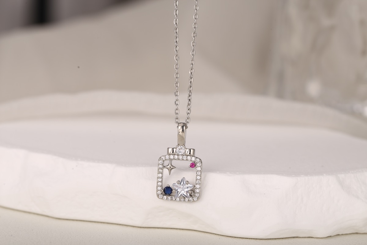 Statement Vintage Filigree Zircon Pendant Necklace 18K Gold Plated thumbnail 7